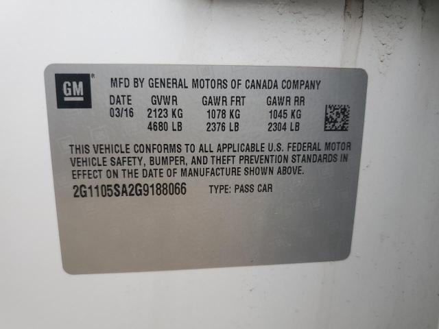 2016 CHEVROLET IMPALA LT 2G1105SA2G9188066