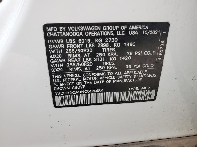 2022 VOLKSWAGEN ATLAS SE #3302885916