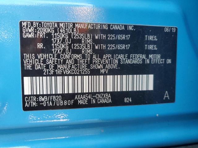 2019 TOYOTA RAV4 LE - 2T3F1RFV6KC021255