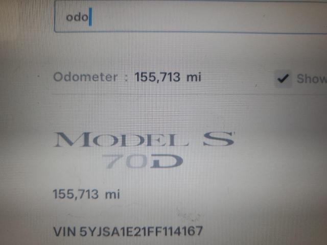 2015 TESLA MODEL S 5YJSA1E21FF114167