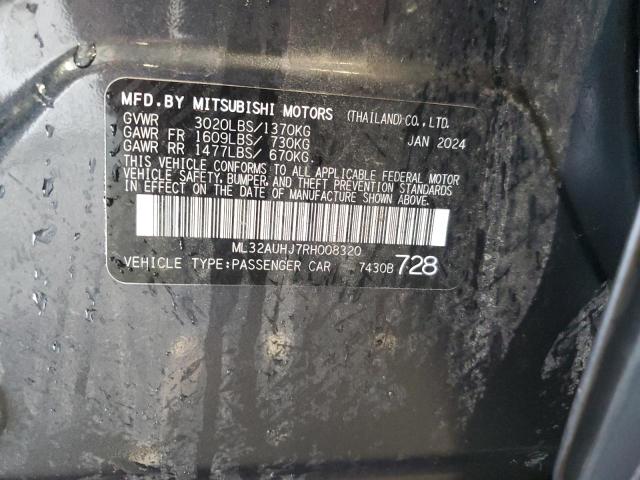 2024 MITSUBISHI MIRAGE ES ML32AUHJ7RH008320