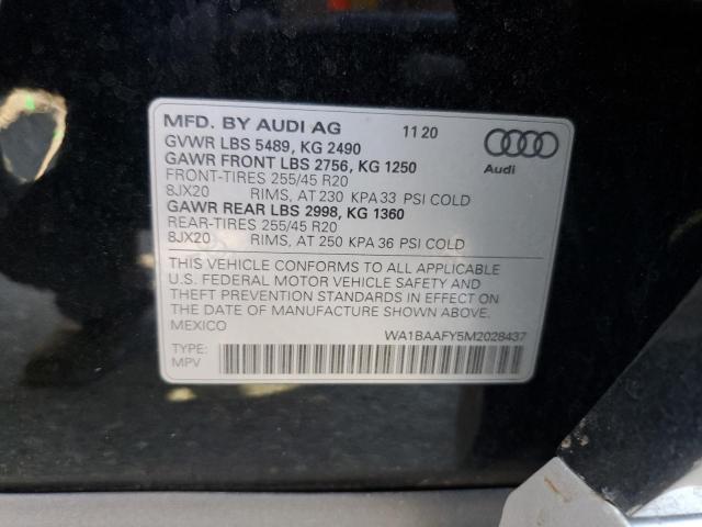 2021 AUDI Q5 PREMIUM PLUS WA1BAAFY5M2028437