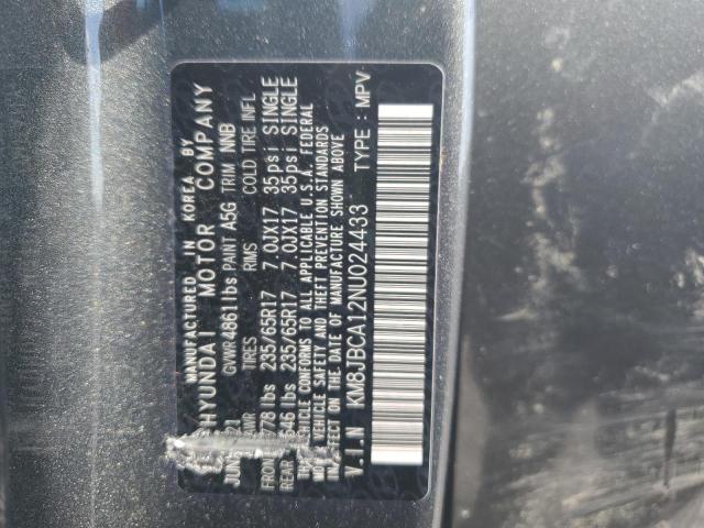 2022 HYUNDAI TUCSON BLUE KM8JBCA12NU024433