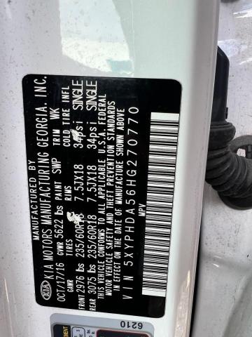 2017 KIA SORENTO EX - 5XYPHDA56HG270770
