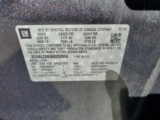 2016 CHEVROLET EQUINOX LT #3304782913