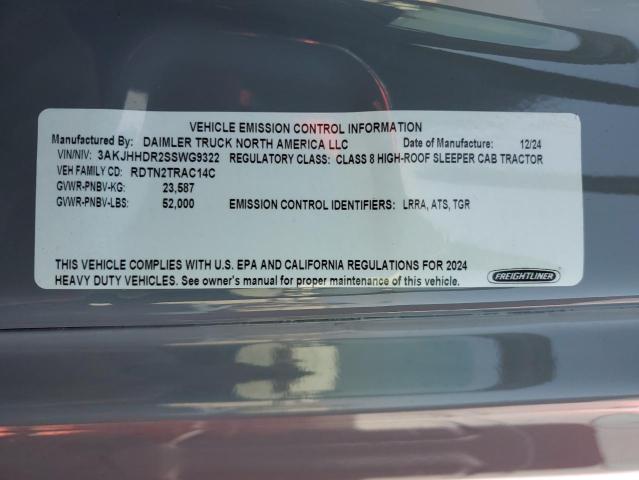 2025 FREIGHTLINER CASCADIA 1 #3317776073