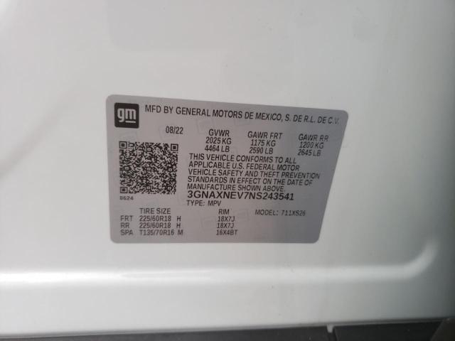 2022 CHEVROLET EQUINOX PR 3GNAXNEV7NS243541