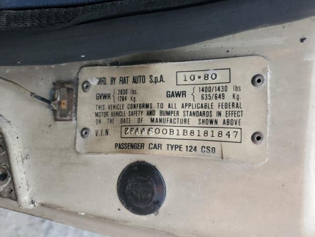 1981 FIAT 124 SPIDER #3241725319