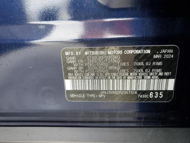 2024 MITSUBISHI OUTLANDER SE JA4J3VA82RZ057316