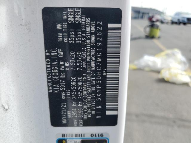2021 KIA TELLURIDE 5XYP5DHC7MG192622