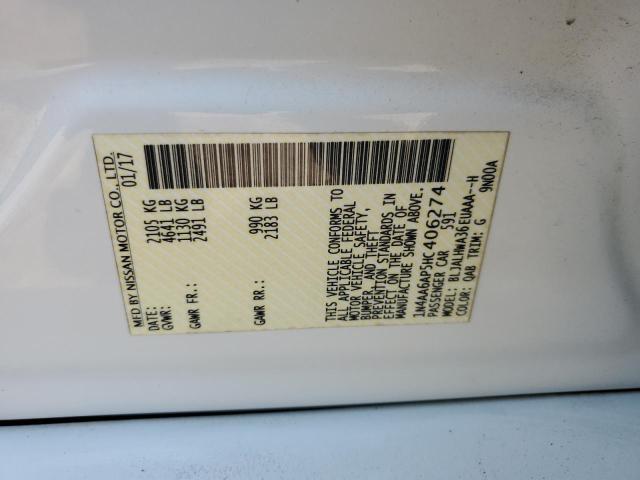 2017 NISSAN MAXIMA 3.5S - 1N4AA6AP5HC406274