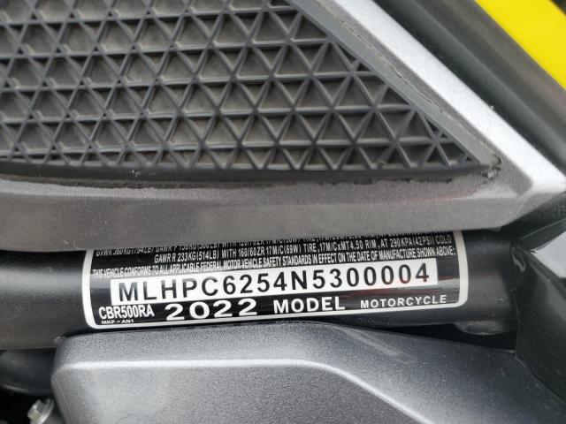 2022 HONDA CBR500 RA MLHPC6254N5300004