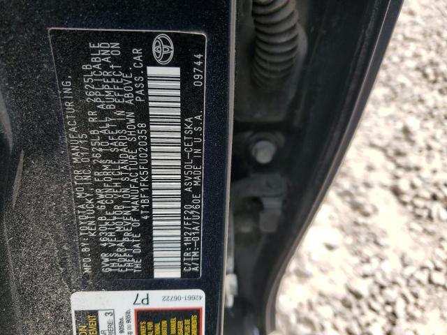 2015 TOYOTA CAMRY LE 4T1BF1FK5FU020358