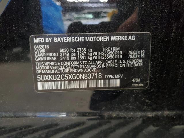 2016 BMW X6 XDRIVE3 5UXKU2C5XG0N83718
