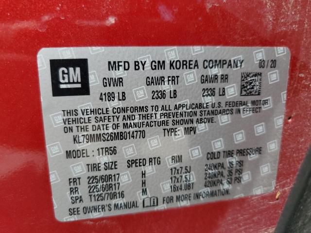2021 CHEVROLET TRAILBLAZE KL79MMS26MB014770