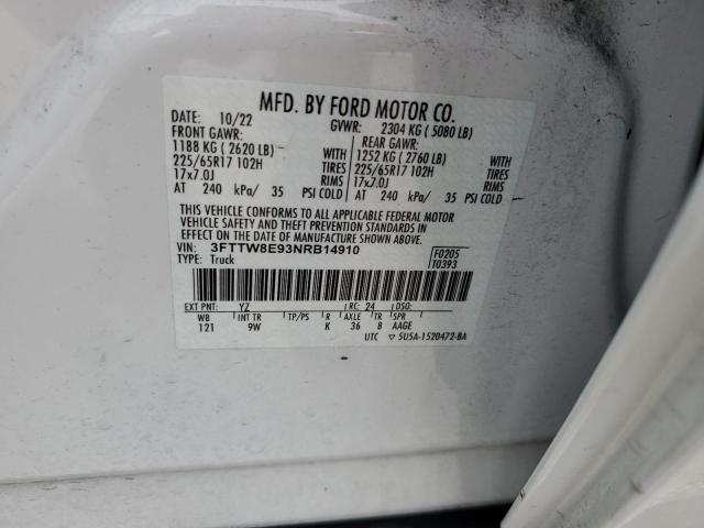 2022 FORD MAVERICK X 3FTTW8E93NRB14910