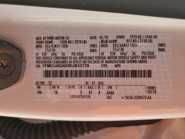 2024 FORD ESCAPE ACT 1FMCU0GNXRUB33739