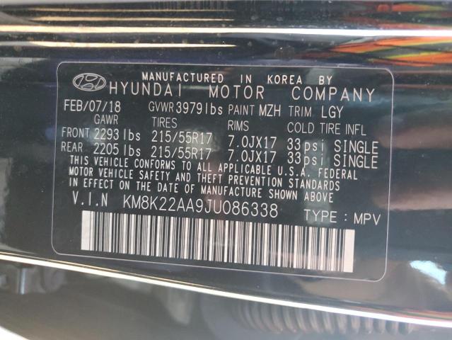 2018 HYUNDAI KONA SEL - KM8K22AA9JU086338