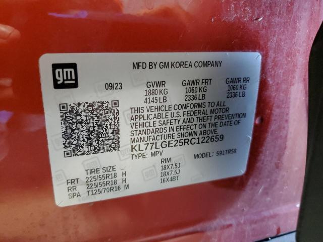 2024 CHEVROLET TRAX 1RS KL77LGE25RC122659
