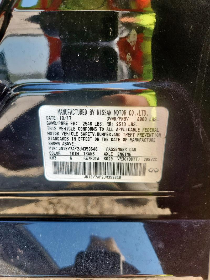 2018 INFINITI Q50 LUXE JN1EV7AP2JM359648