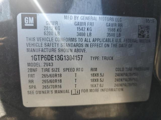 2016 GMC CANYON SLT 1GTP6DE13G1304157