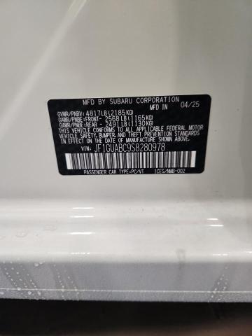 2025 SUBARU IMPREZA JF1GUABC9S8280978