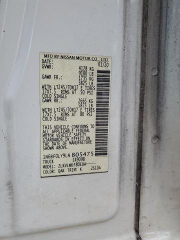 2020 NISSAN NV 2500 S 1N6BF0LY9LN805475