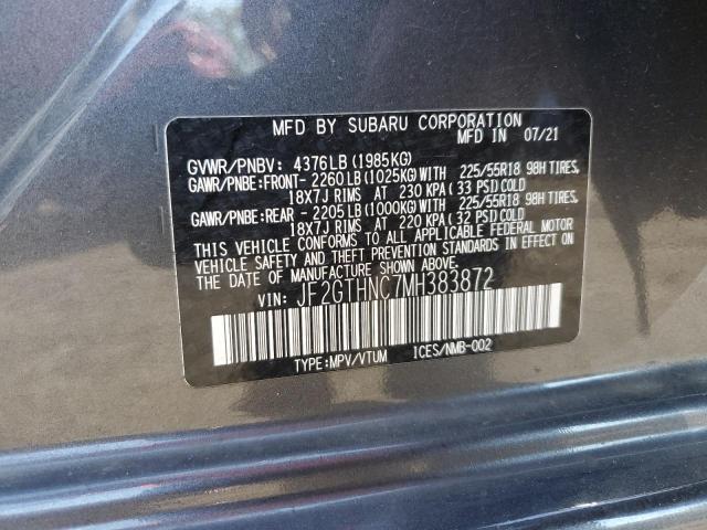 2021 SUBARU CROSSTREK JF2GTHNC7MH383872