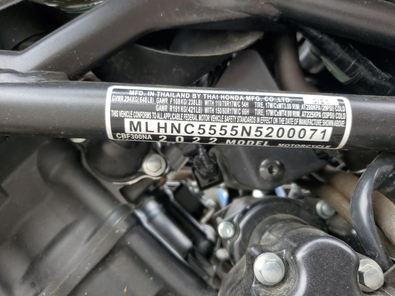 Lot #3270898420 2022 HONDA CB