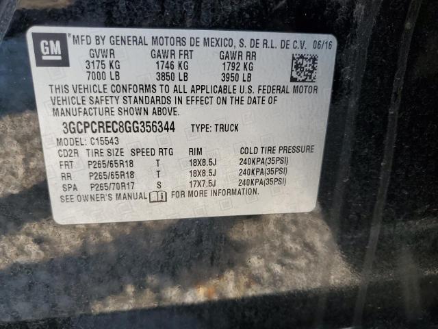 2016 CHEVROLET SILVERADO C1500 LT 3GCPCREC8GG356344
