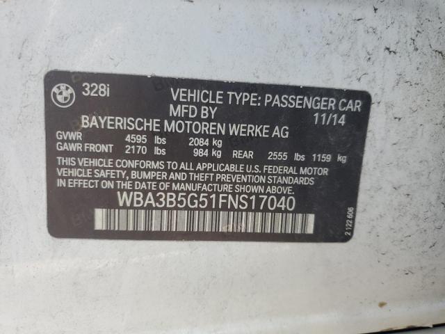 2015 BMW 328 XI SUL WBA3B5G51FNS17040