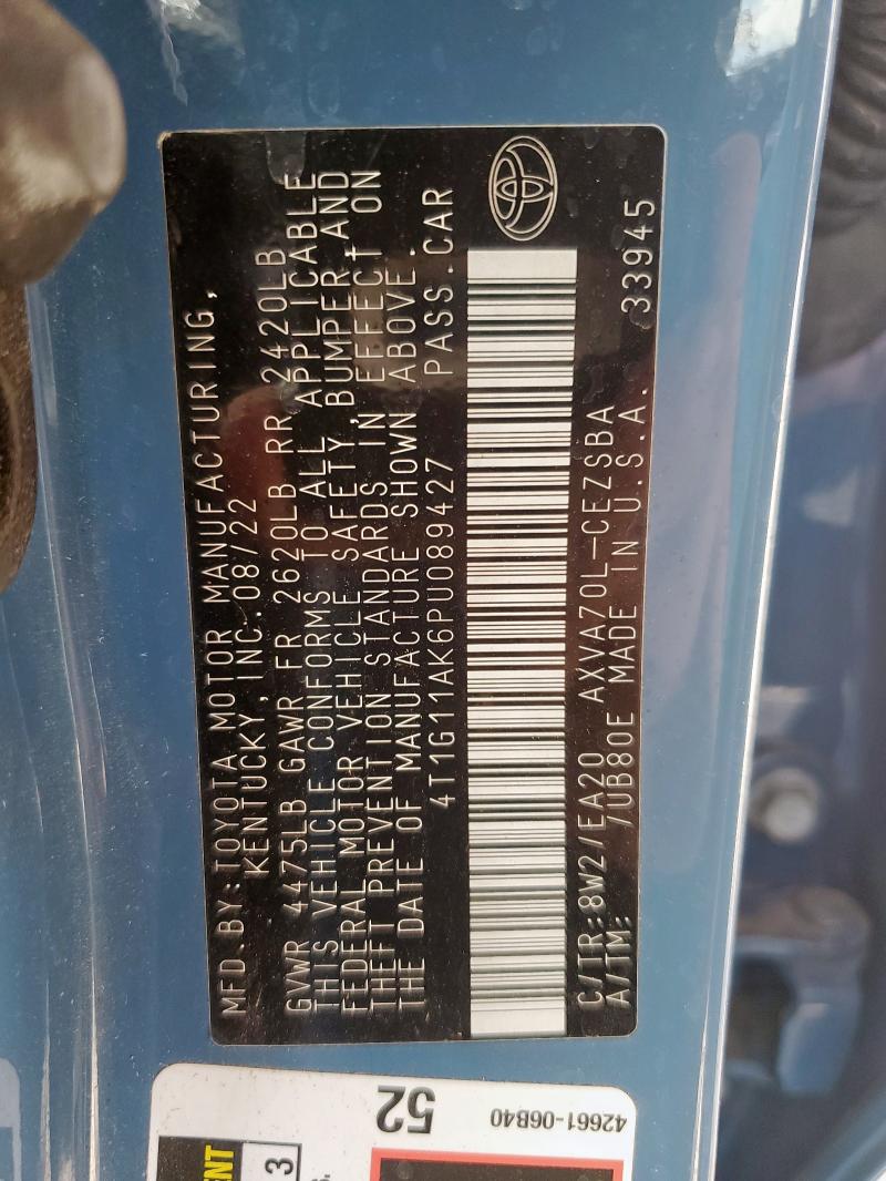 2023 TOYOTA CAMRY SE N - 4T1G11AK6PU089427