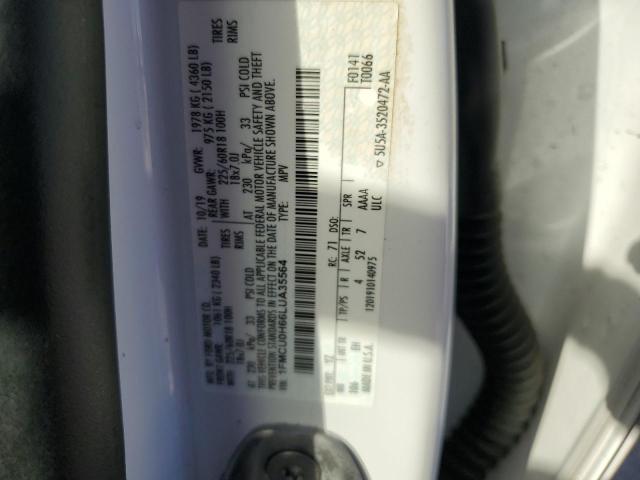 2020 FORD ESCAPE SEL 1FMCU0H66LUA35564