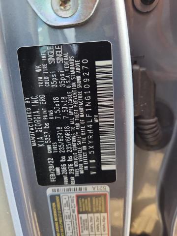 2022 KIA SORENTO EX 5XYRH4LF1NG109270
