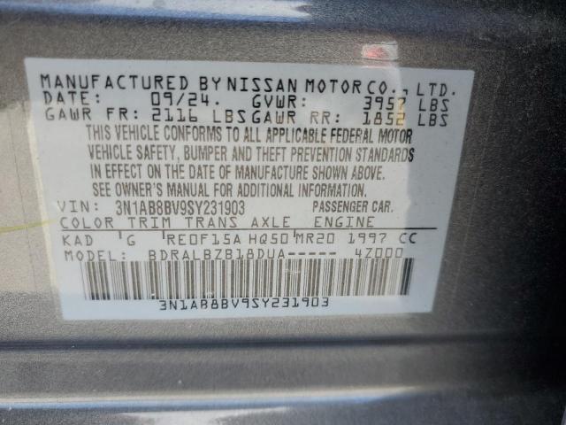 2025 NISSAN SENTRA S 3N1AB8BV9SY231903