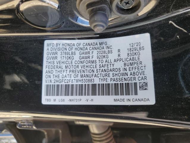 2021 HONDA CIVIC SPORT - 2HGFC2F87MH530883