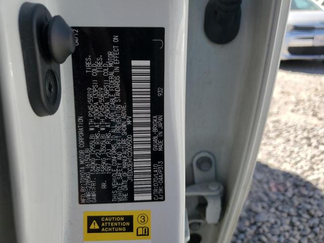 2012 TOYOTA HIGHLANDER - JTEDC3EH1C2009500