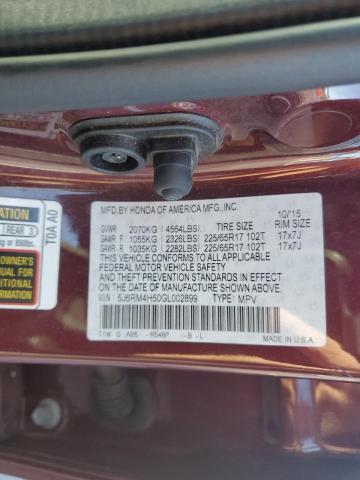 2016 HONDA CR-V EX 5J6RM4H50GL002899