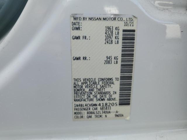 2021 NISSAN ALTIMA SR #3296873835