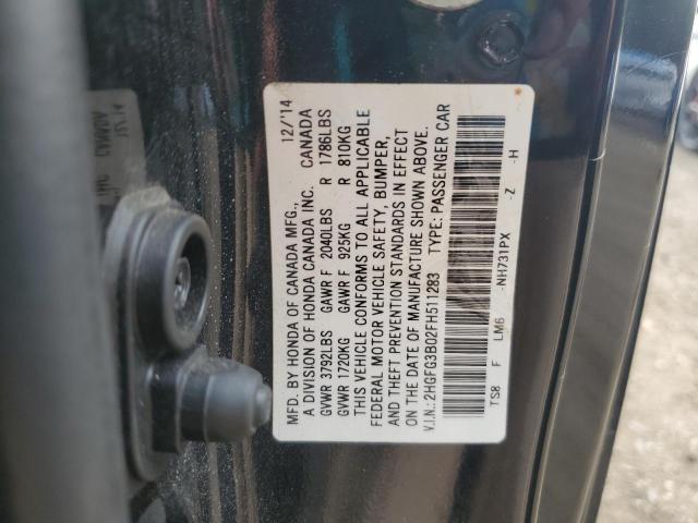 2015 HONDA CIVIC EXL - 2HGFG3B02FH511283