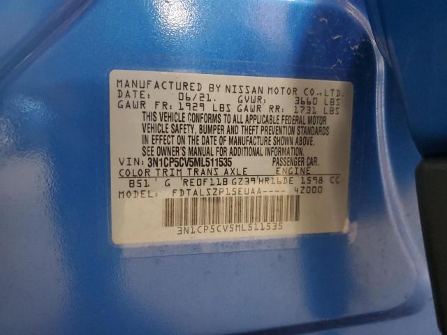 2021 NISSAN KICKS SV 3N1CP5CV5ML511535