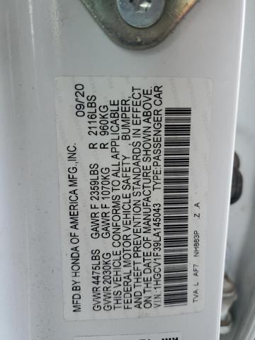 2020 HONDA ACCORD SPO - 1HGCV1F39LA145043