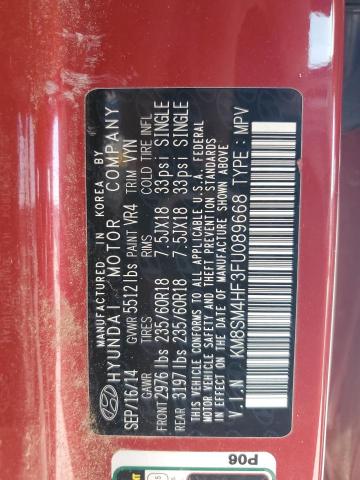 2015 HYUNDAI SANTA FE G KM8SM4HF3FU089668