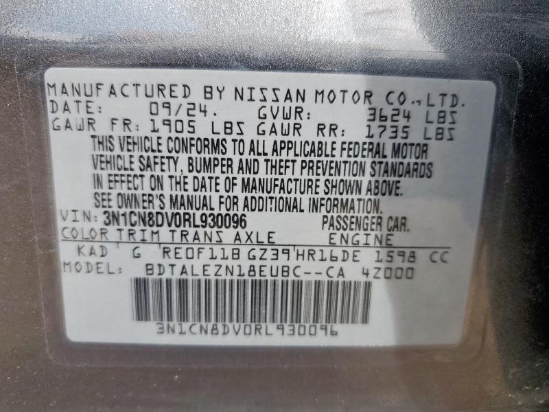 2024 NISSAN VERSA S 3N1CN8DV0RL930096