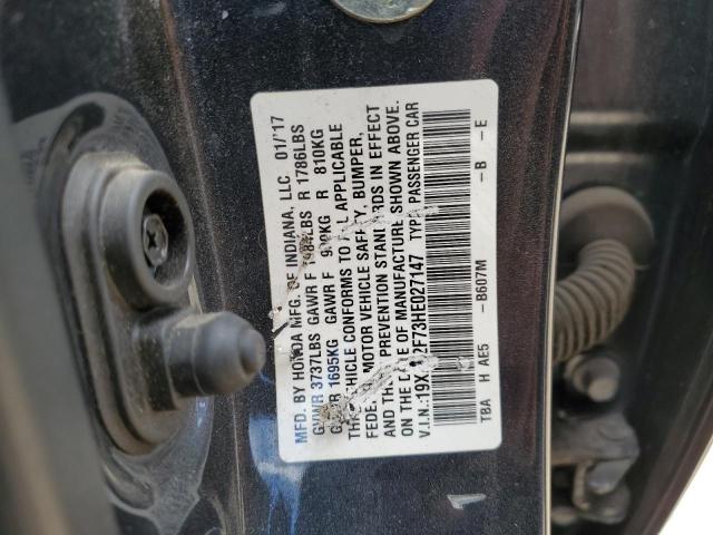 2017 HONDA CIVIC EX 19XFC2F73HE027147