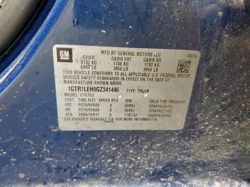 2016 GMC SIERRA C1500 1GTR1LEH8GZ341446