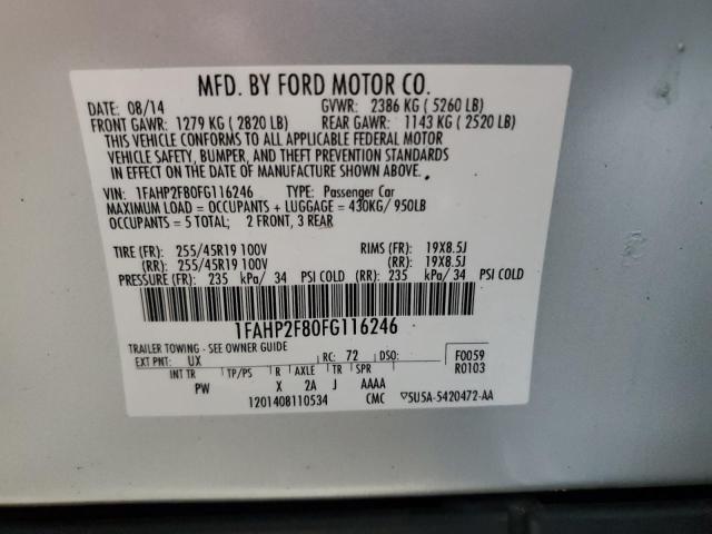 2015 FORD TAURUS LIM 1FAHP2F80FG116246