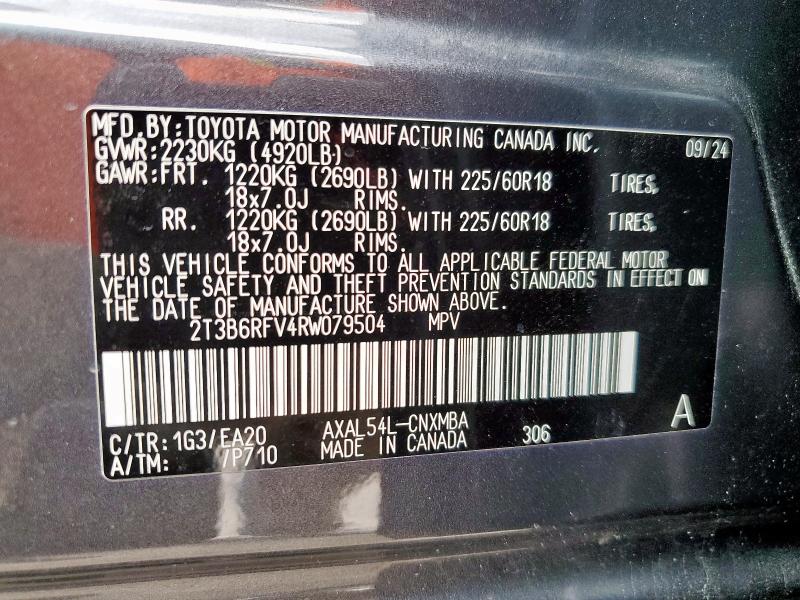 2024 TOYOTA RAV4 XLE P - 2T3B6RFV4RW079504