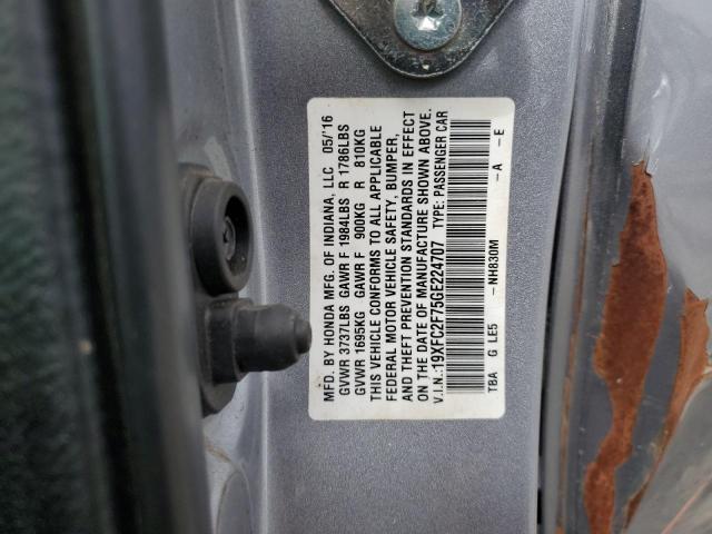 2016 HONDA CIVIC EX 19XFC2F75GE224707