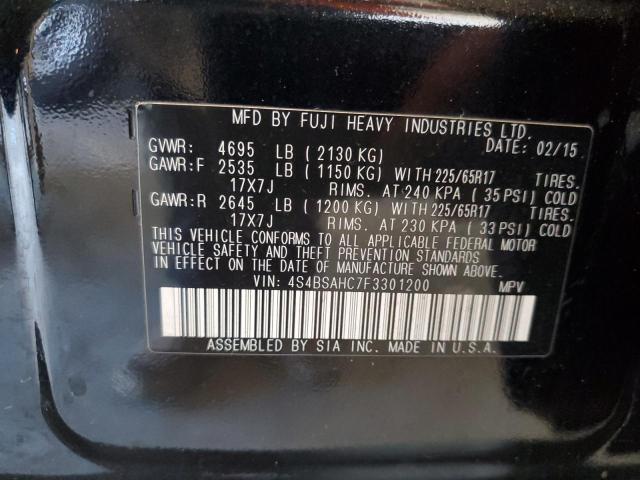 2015 SUBARU OUTBACK 2.5I PREMIUM 4S4BSAHC7F3301200